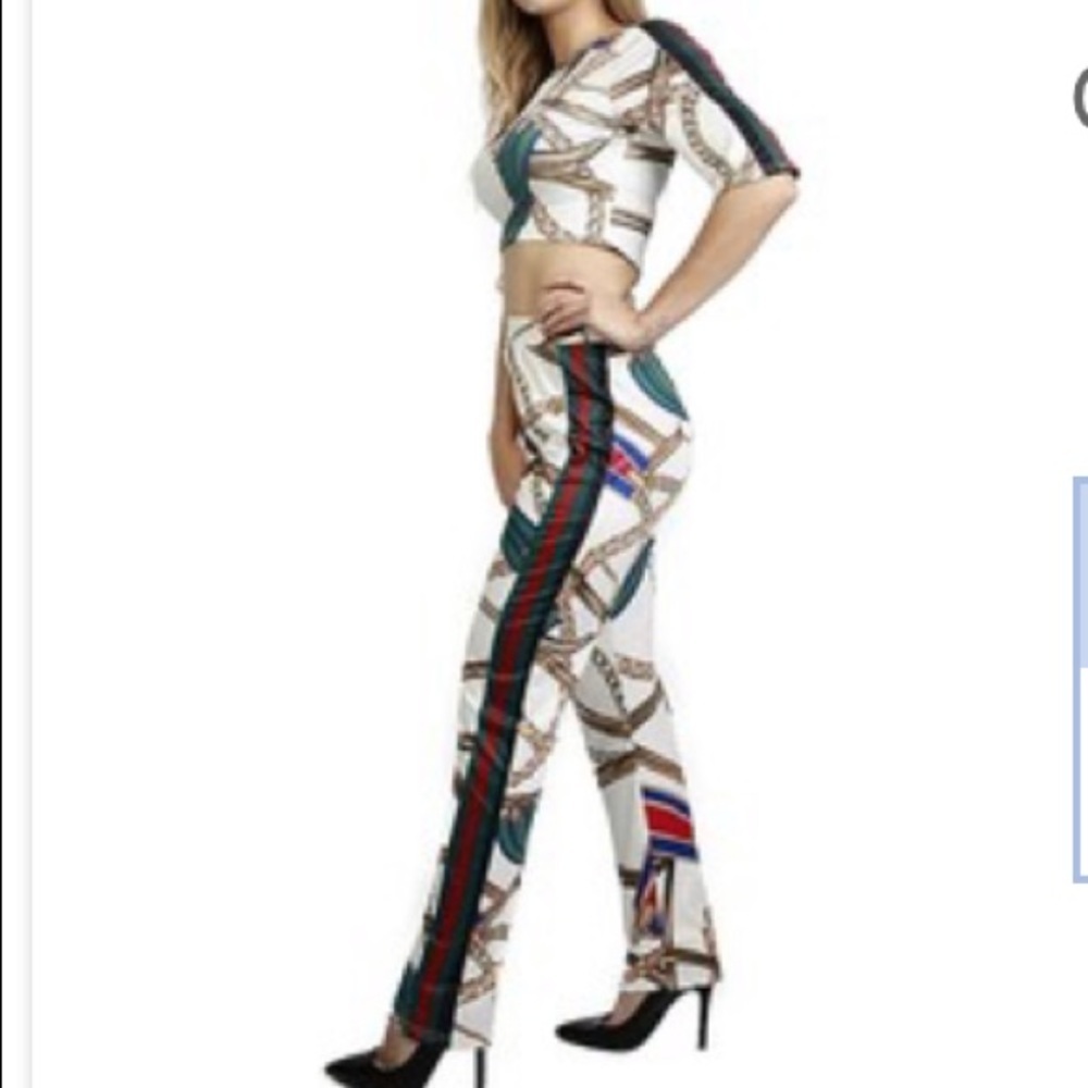 Stretchy Womens 2 Piece Crop Top Set Outfit